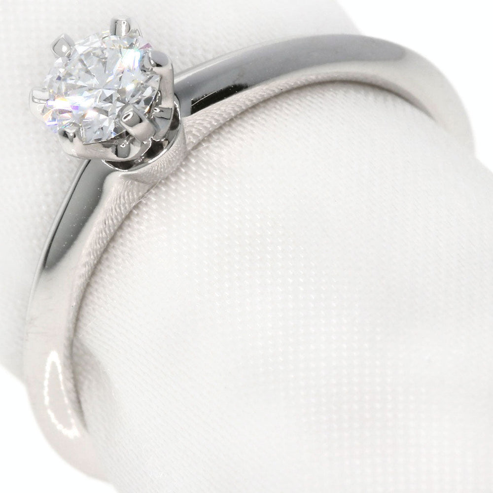 TIFFANY&Co. Ring PT950 Silver solitaire diamond knife edge Women Used Authentic