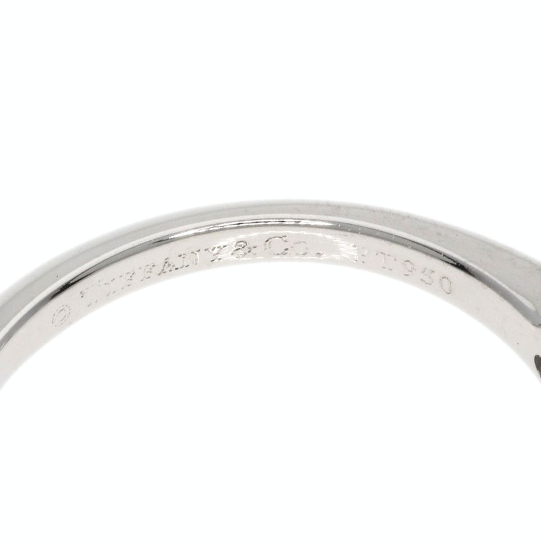 TIFFANY&Co. Ring PT950 Silver solitaire diamond knife edge Women Used Authentic