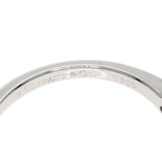 TIFFANY&Co. Ring PT950 Silver solitaire diamond knife edge Women Used Authentic
