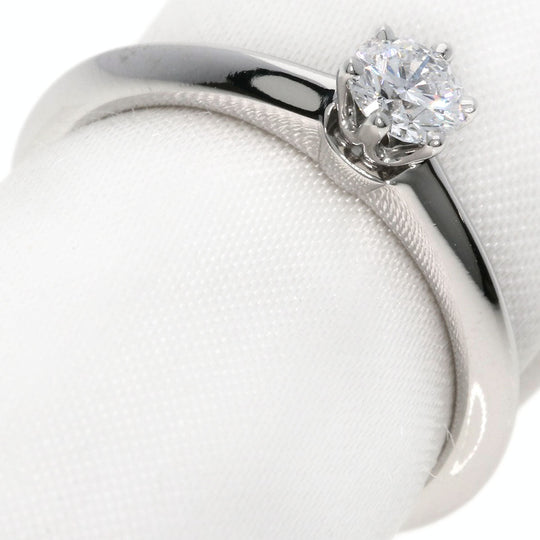 TIFFANY&Co. Ring PT950 Silver solitaire diamond knife edge Women Used Authentic