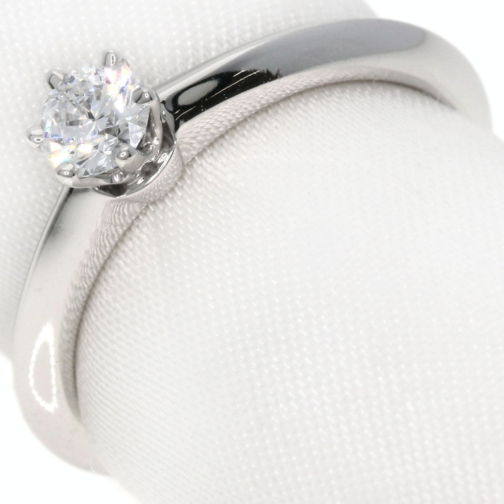 TIFFANY&Co. Ring PT950 Silver solitaire diamond knife edge Women Used Authentic