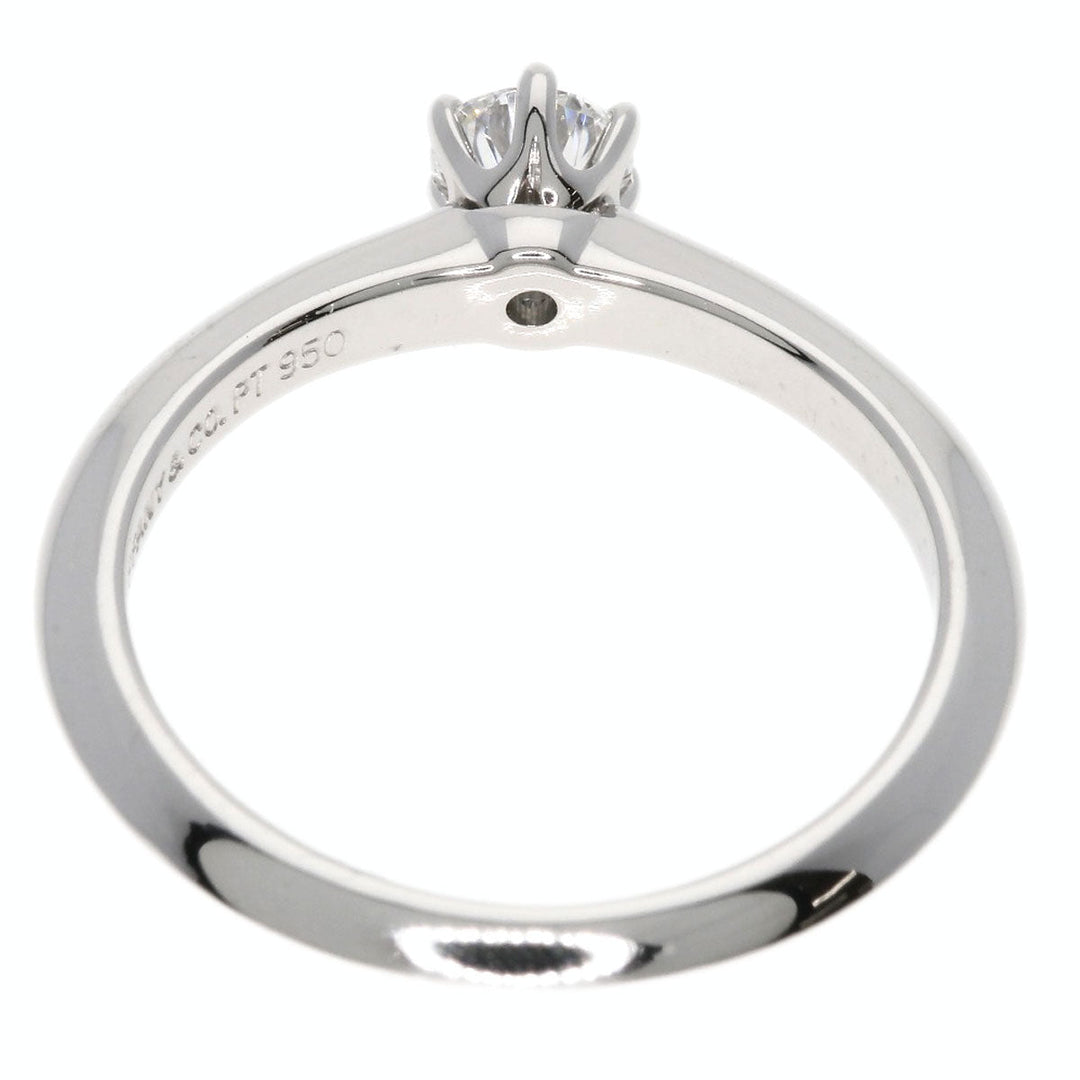 TIFFANY&Co. Ring PT950 Silver solitaire diamond knife edge Women Used Authentic