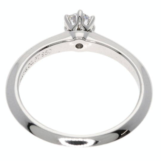 TIFFANY&Co. Ring PT950 Silver solitaire diamond knife edge Women Used Authentic