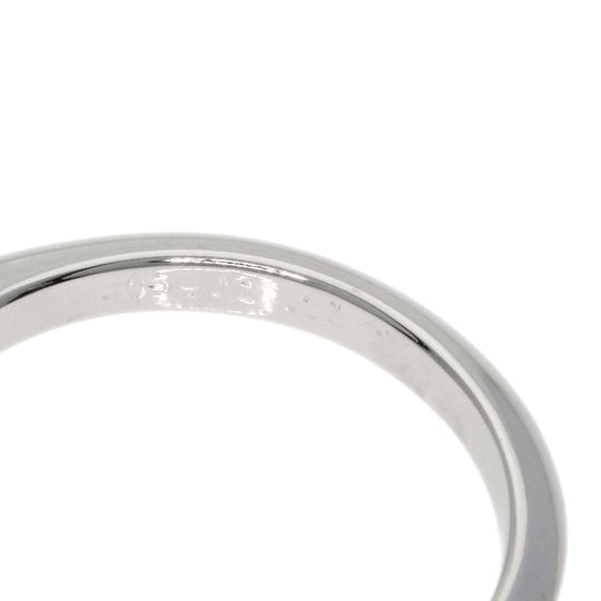 TIFFANY&Co. Ring PT950 Silver solitaire diamond knife edge Women Used Authentic
