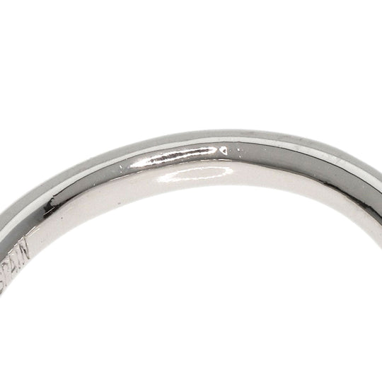 TIFFANY&Co. Ring PT950 Silver Curved band diamond Women Used Authentic