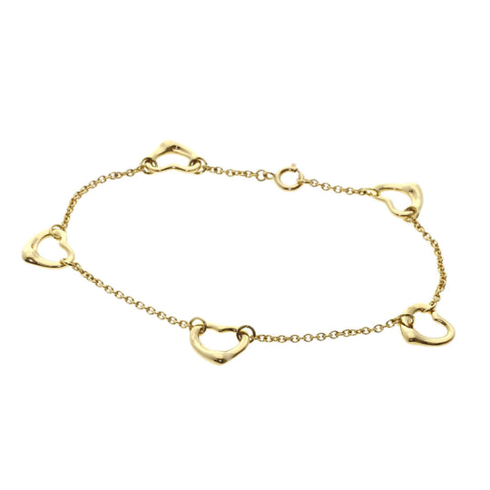 TIFFANY&Co. bracelet 18K Yellow Gold gold 5P open heart