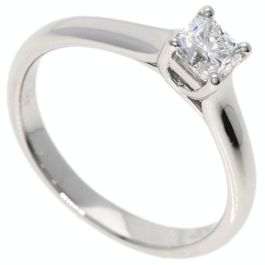 TIFFANY&Co. Ring PT950 Silver Square Princess Diamond Women Used Authentic
