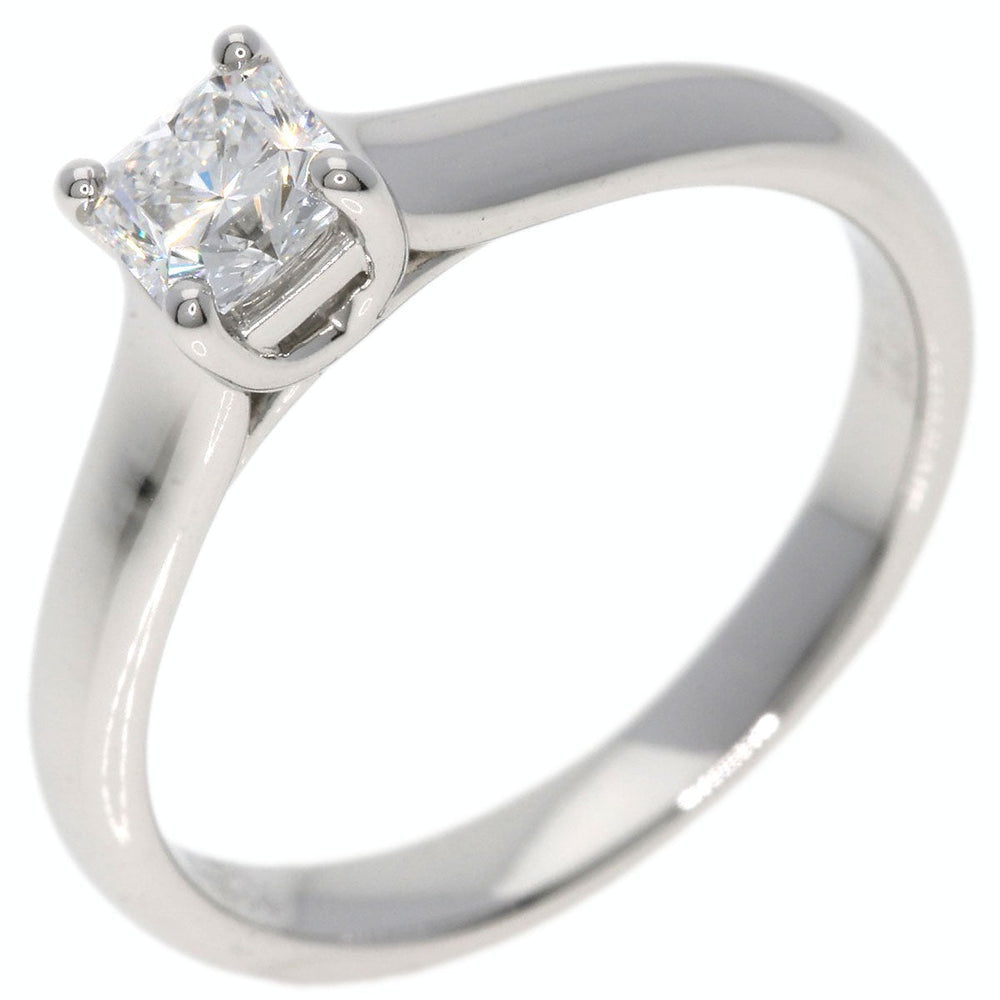 TIFFANY&Co. Ring PT950 Silver Square Princess Diamond Women Used Authentic
