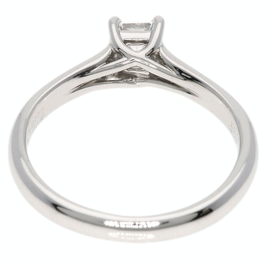 TIFFANY&Co. Ring PT950 Silver Square Princess Diamond Women Used Authentic