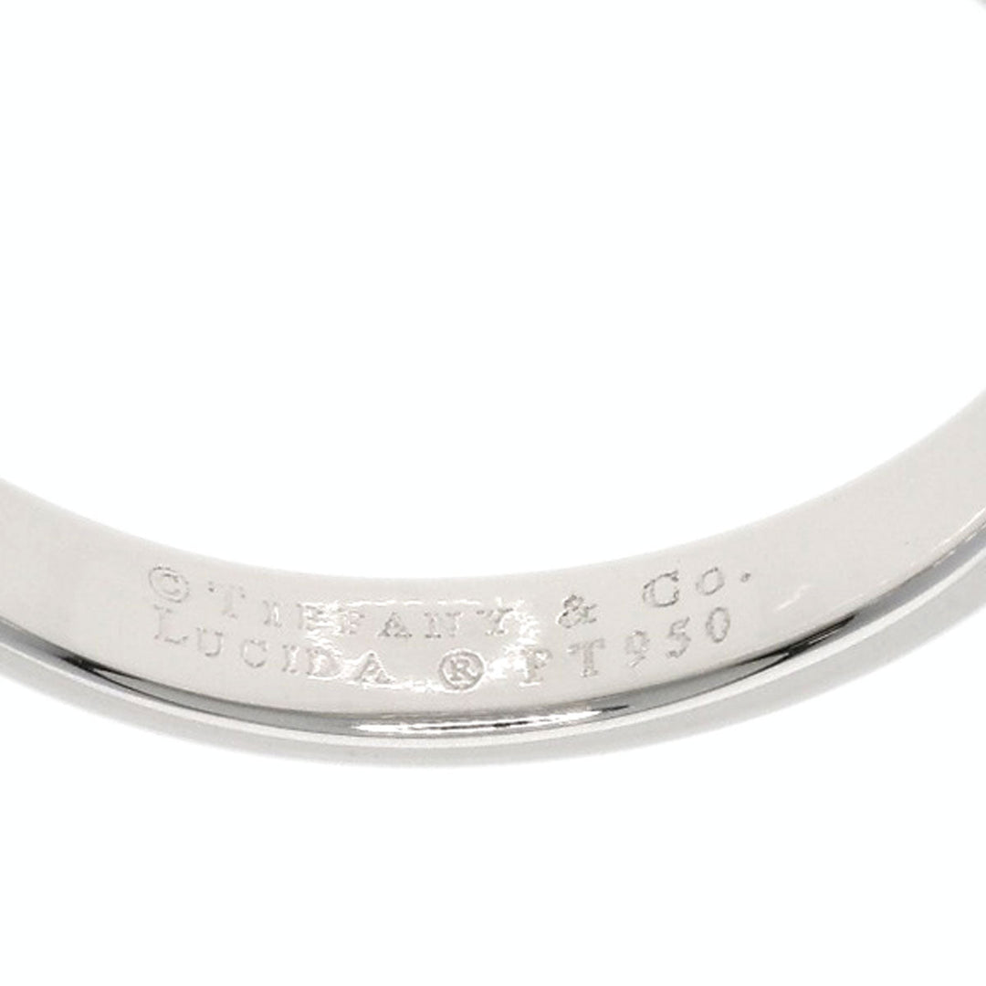 TIFFANY&Co. Ring PT950 Silver Square Princess Diamond Women Used Authentic