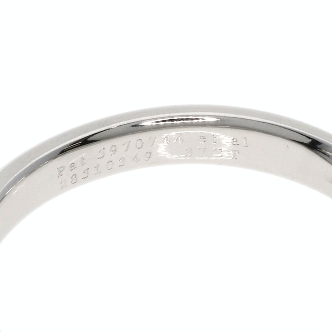 TIFFANY&Co. Ring PT950 Silver Square Princess Diamond Women Used Authentic