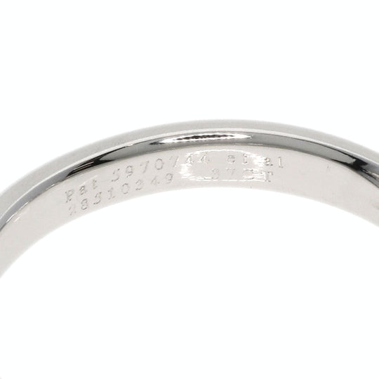 TIFFANY&Co. Ring PT950 Silver Square Princess Diamond Women Used Authentic