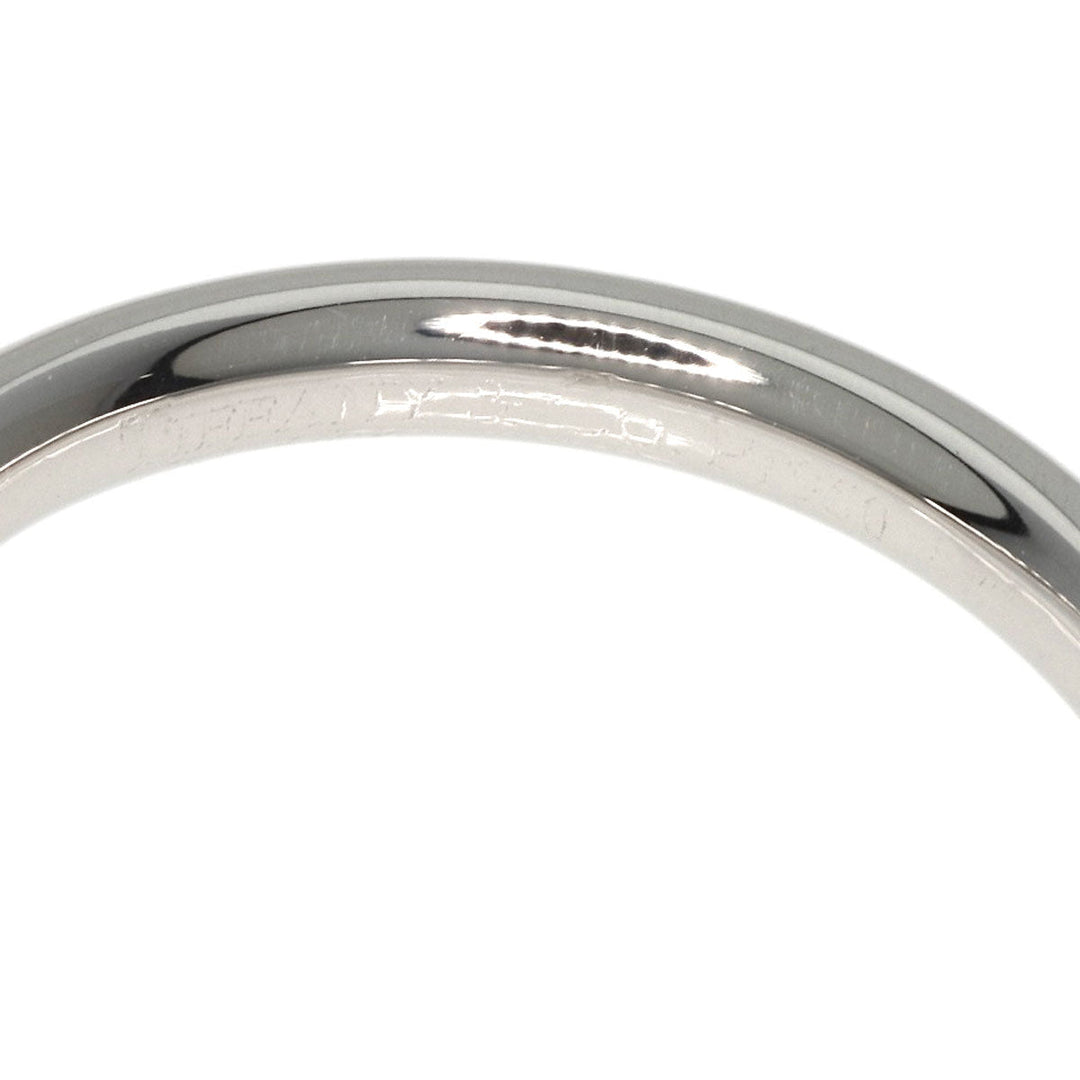 TIFFANY&Co. Ring PT950 Silver Curved band diamond Women Used Authentic