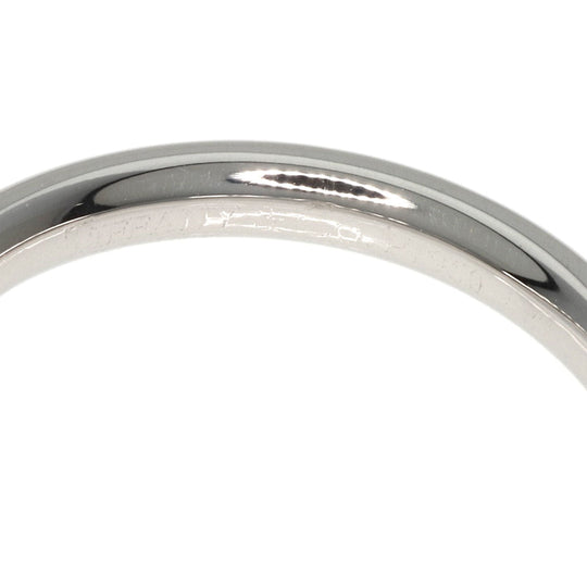TIFFANY&Co. Ring PT950 Silver Curved band diamond Women Used Authentic