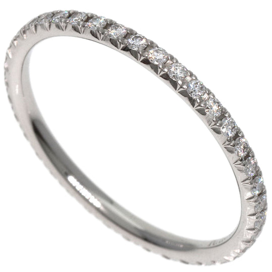 TIFFANY&Co. Ring PT950 Silver Metro Full Eternity Diamond Women Used Authentic