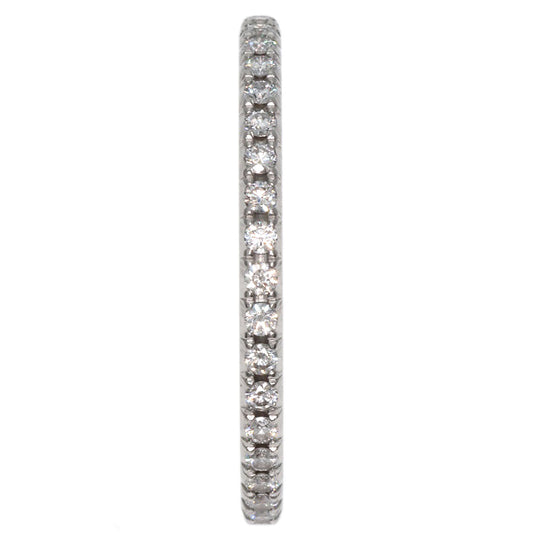 TIFFANY&Co. Ring PT950 Silver Metro Full Eternity Diamond Women Used Authentic