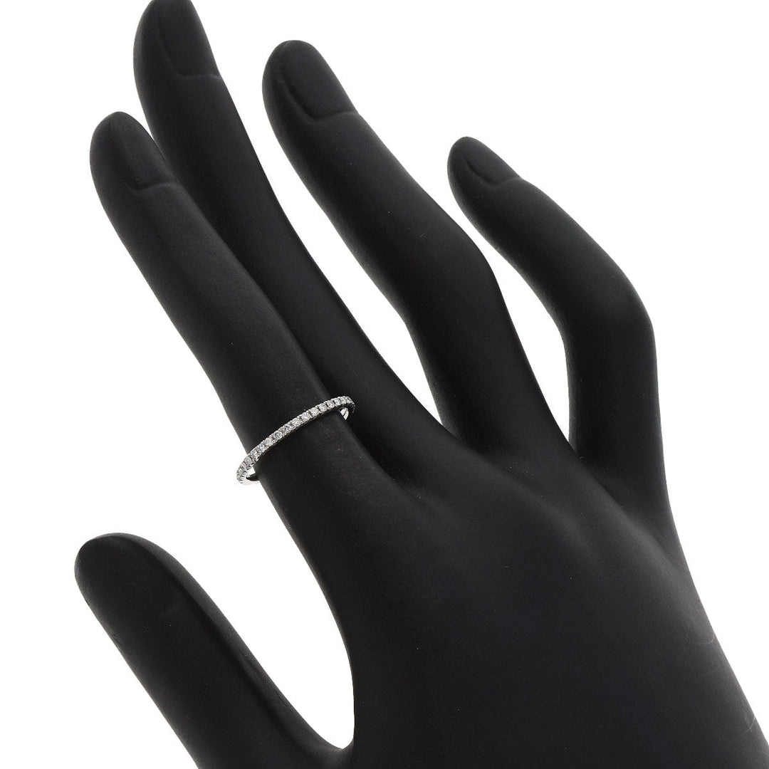 TIFFANY&Co. Ring PT950 Silver Metro Full Eternity Diamond Women Used Authentic