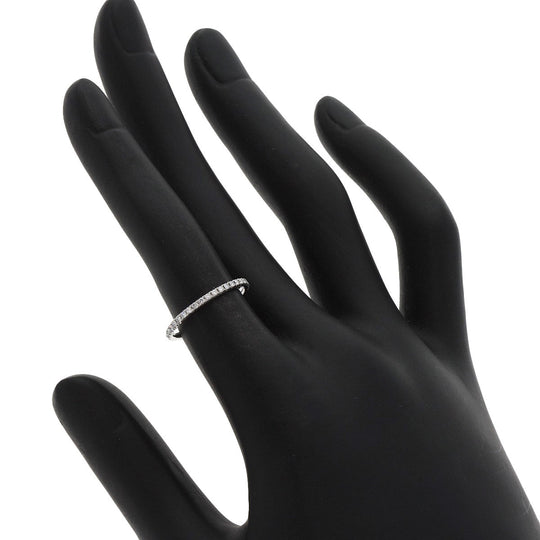 TIFFANY&Co. Ring PT950 Silver Metro Full Eternity Diamond Women Used Authentic