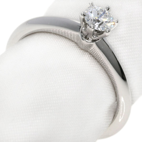 TIFFANY&Co. Ring PT950 Silver solitaire diamond knife edge Women Used Authentic