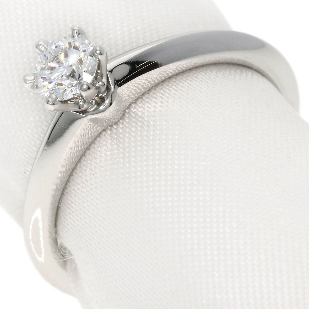 TIFFANY&Co. Ring PT950 Silver solitaire diamond knife edge Women Used Authentic