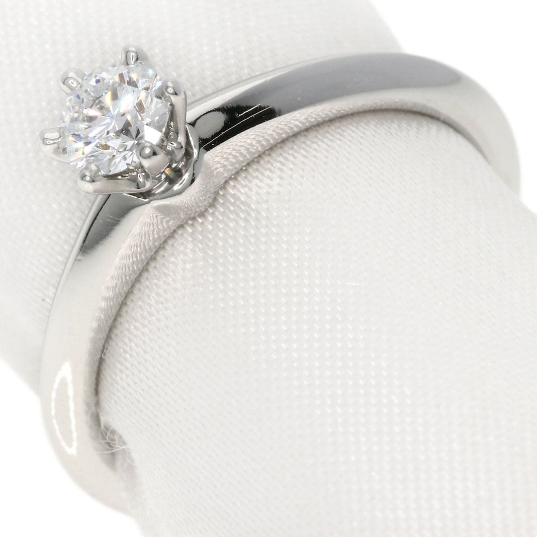 TIFFANY&Co. Ring PT950 Silver solitaire diamond knife edge Women Used Authentic