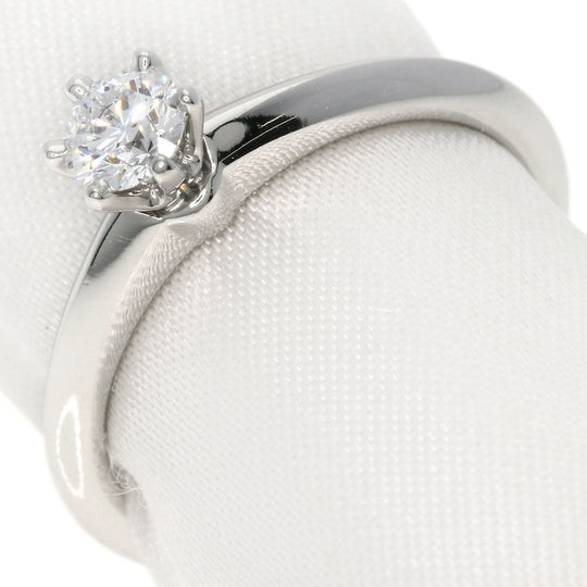 TIFFANY&Co. Ring PT950 Silver solitaire diamond knife edge Women Used Authentic
