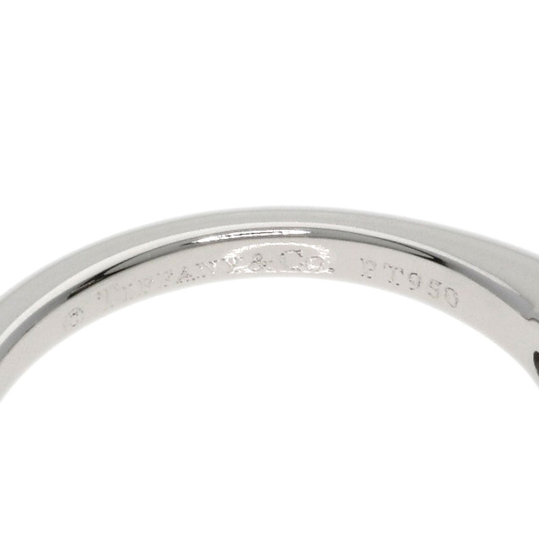 TIFFANY&Co. Ring PT950 Silver solitaire diamond knife edge Women Used Authentic