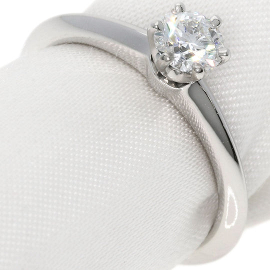 TIFFANY&Co. Ring PT950 Silver solitaire diamond knife edge Women Used Authentic