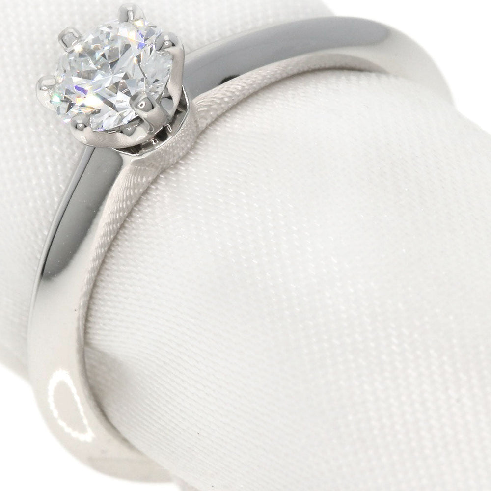 TIFFANY&Co. Ring PT950 Silver solitaire diamond knife edge Women Used Authentic