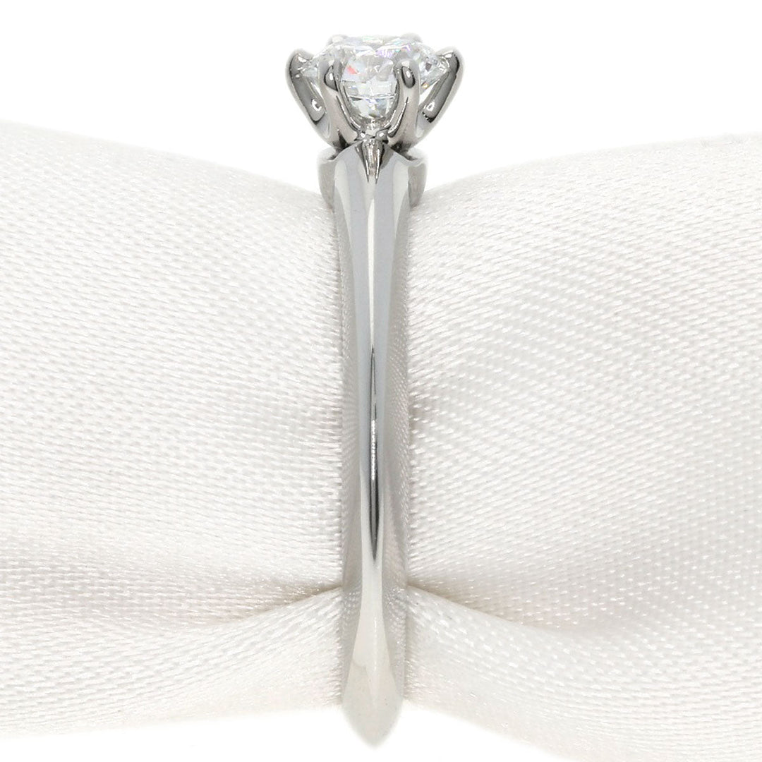 TIFFANY&Co. Ring PT950 Silver solitaire diamond knife edge Women Used Authentic