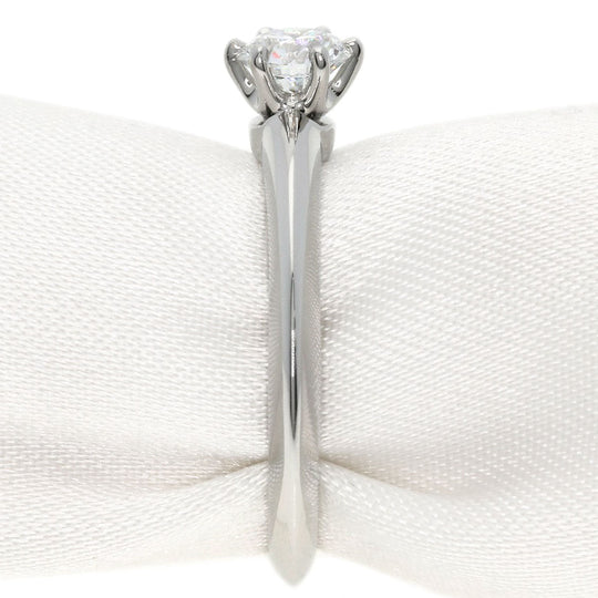 TIFFANY&Co. Ring PT950 Silver solitaire diamond knife edge Women Used Authentic
