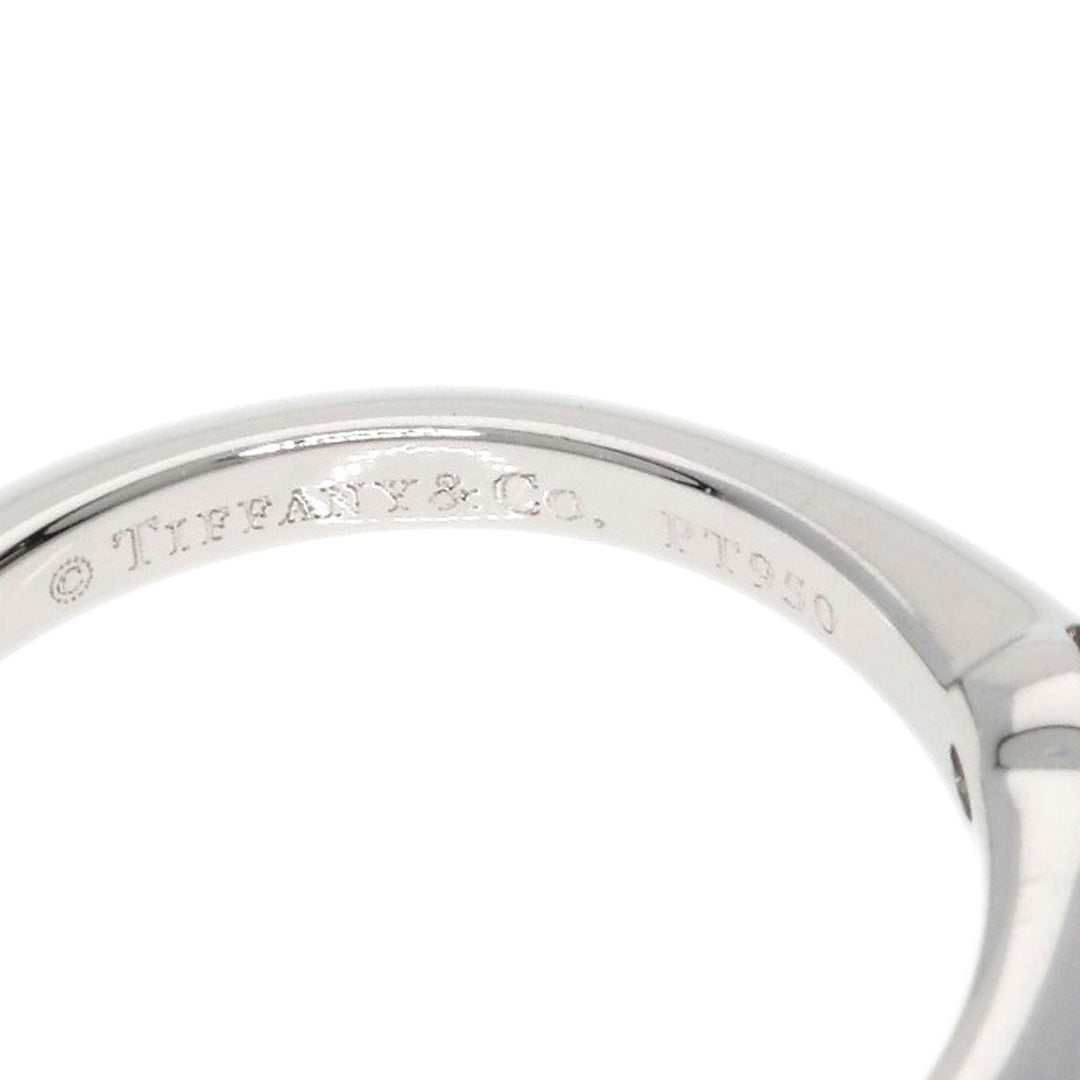 TIFFANY&Co. Ring PT950 Silver solitaire diamond knife edge Women Used Authentic