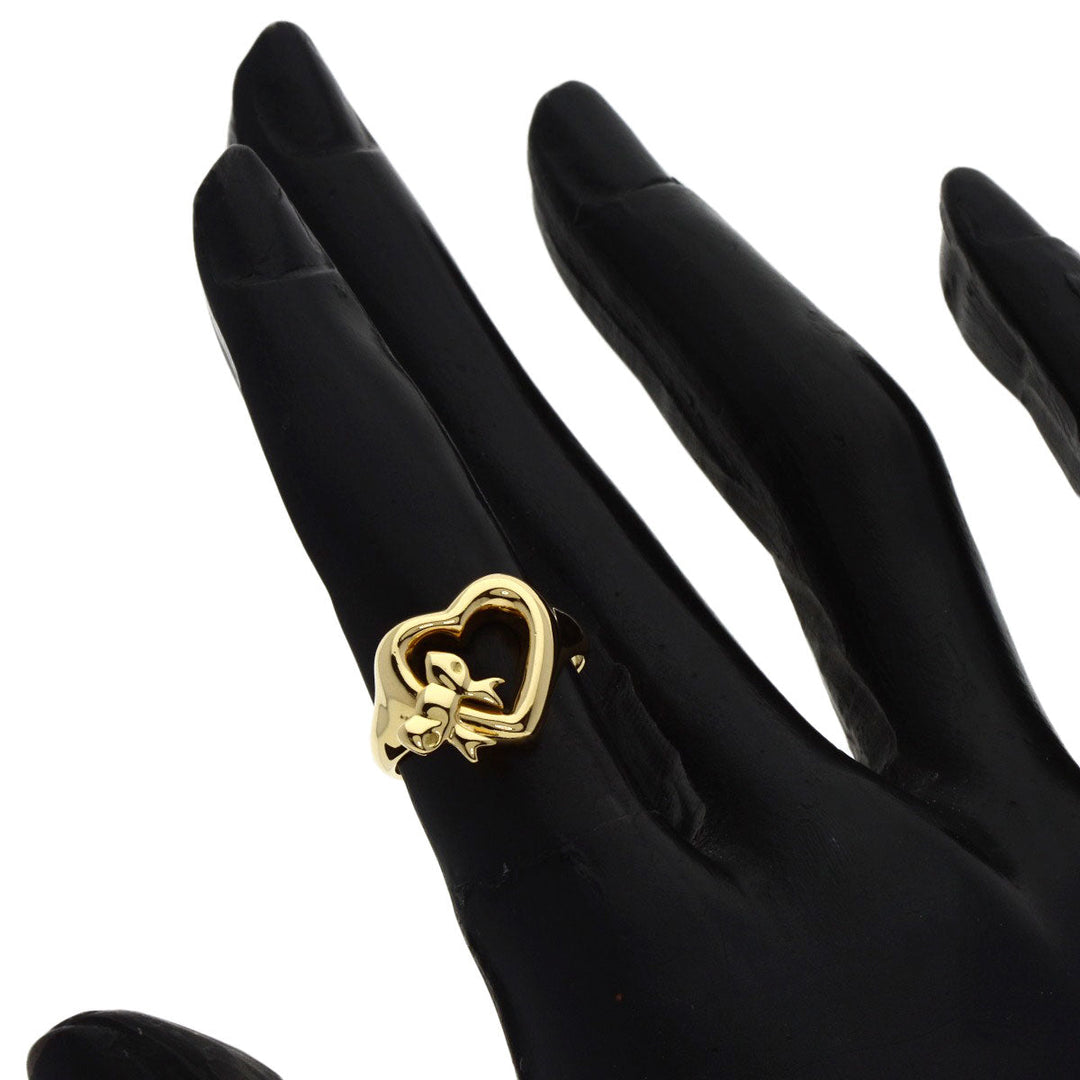 TIFFANY&Co. Ring 18K Yellow Gold gold Ribbon heart Women Used Authentic