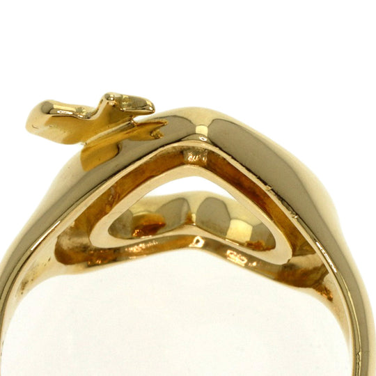 TIFFANY&Co. Ring 18K Yellow Gold gold Ribbon heart Women Used Authentic
