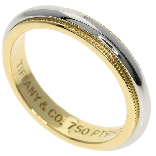TIFFANY&Co. Ring K18YG , PT950 gold Milgrain Women Used Authentic
