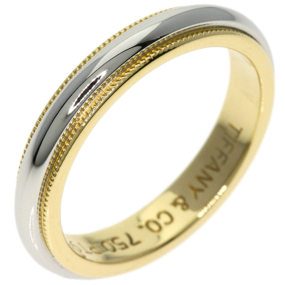 TIFFANY&Co. Ring K18YG , PT950 gold Milgrain Women Used Authentic