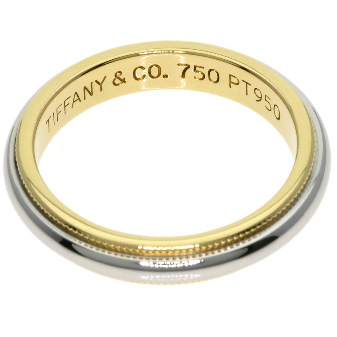 TIFFANY&Co. Ring K18YG , PT950 gold Milgrain Women Used Authentic