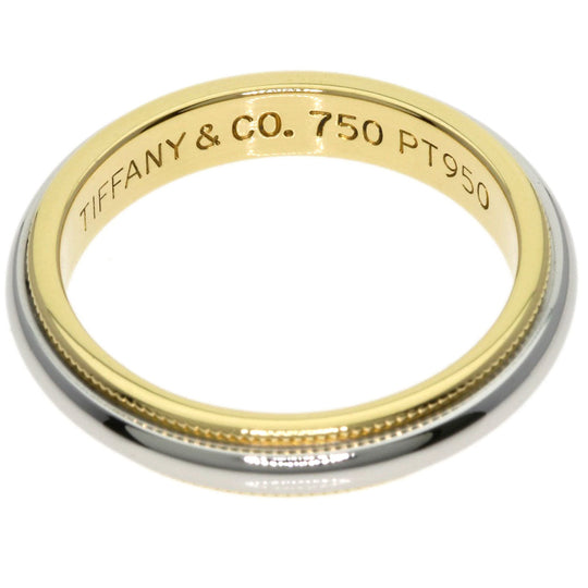 TIFFANY&Co. Ring K18YG , PT950 gold Milgrain Women Used Authentic