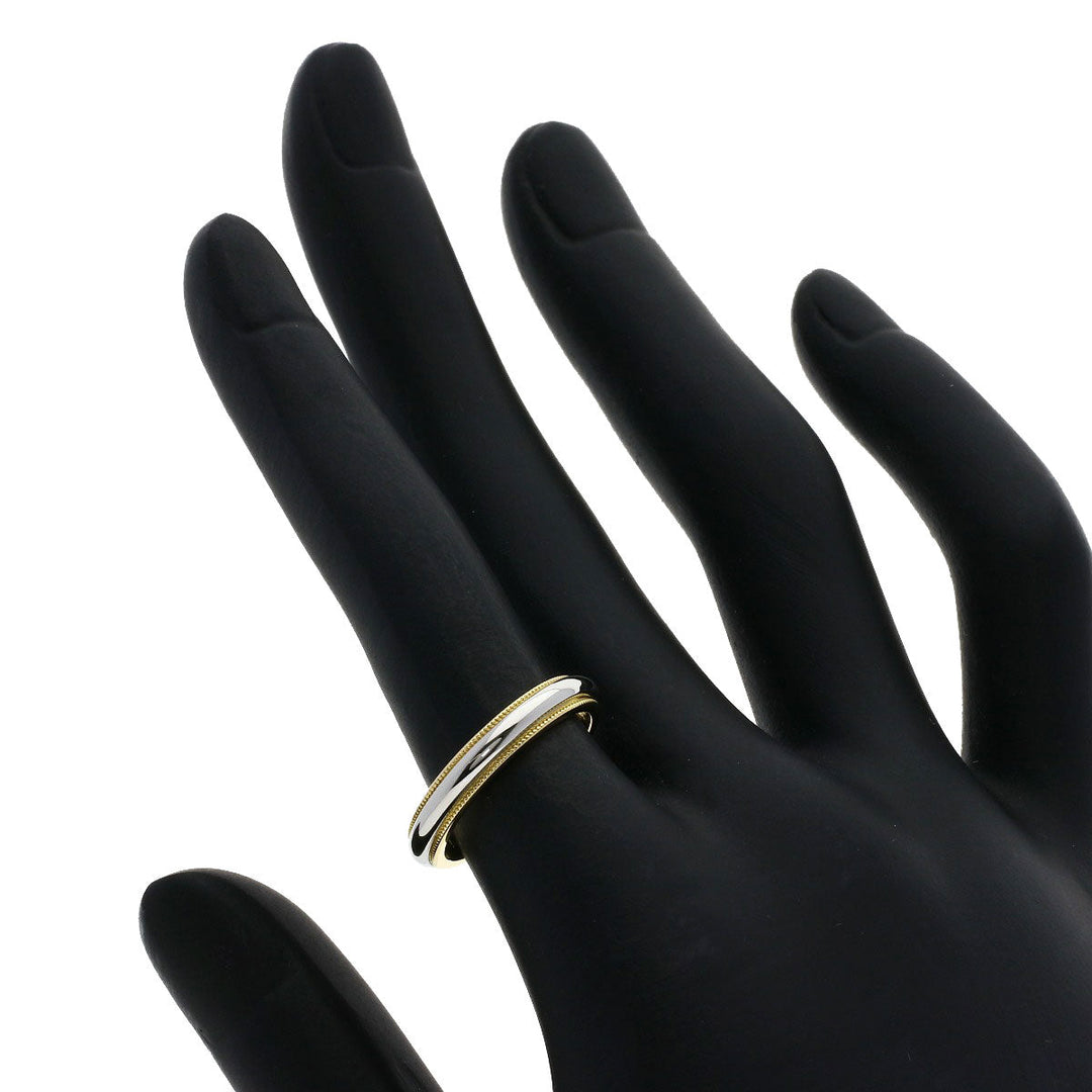 TIFFANY&Co. Ring K18YG , PT950 gold Milgrain Women Used Authentic