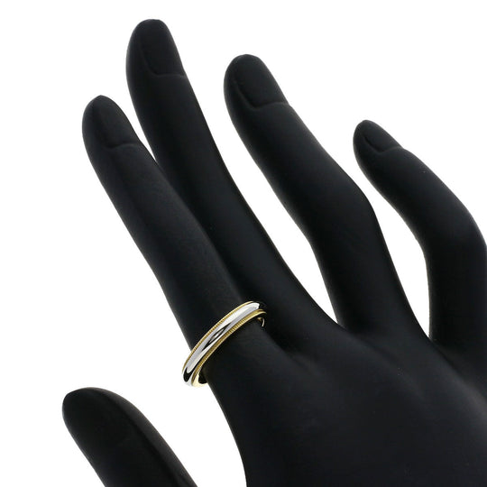 TIFFANY&Co. Ring K18YG , PT950 gold Milgrain Women Used Authentic