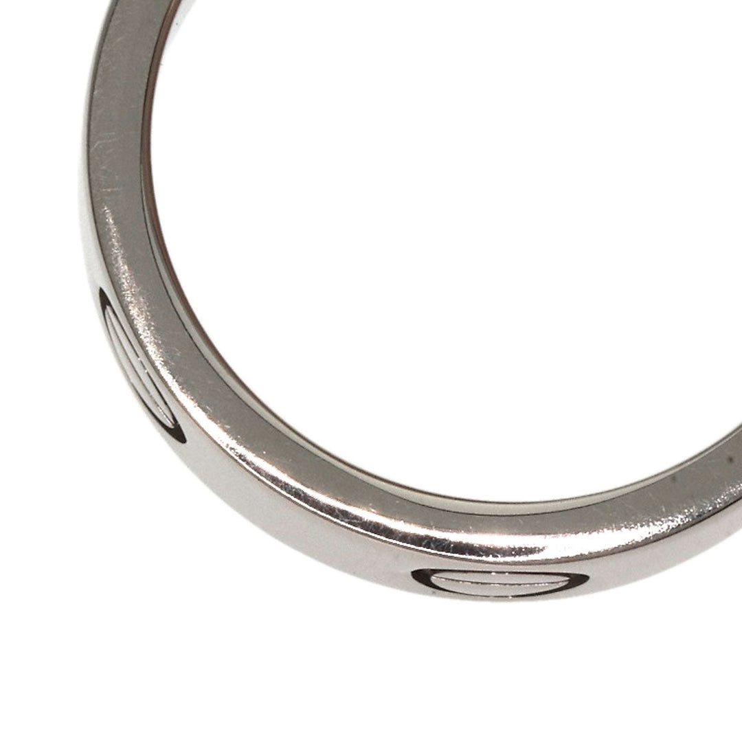 CARTIER Ring K18WG Silver Love Ring #50 Women Used Authentic