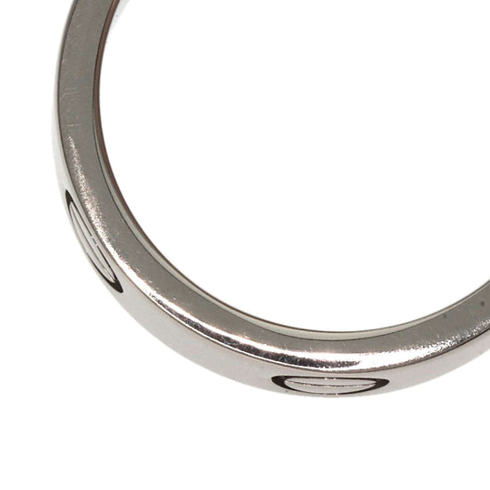 CARTIER Ring K18WG Silver Love Ring #50 Women Used Authentic