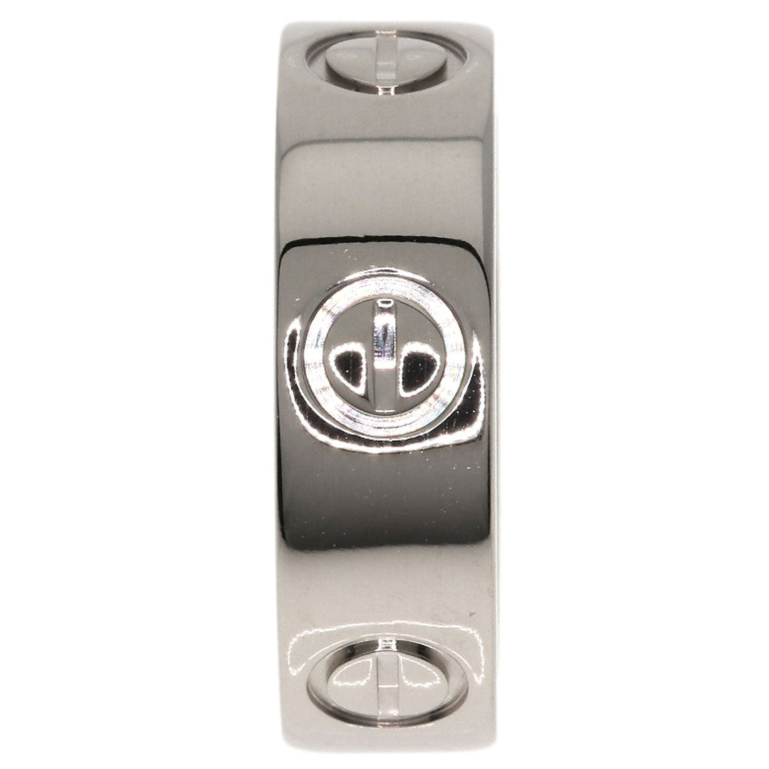 CARTIER Ring K18WG Silver Love Ring #49 Women Used Authentic