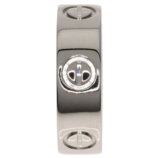 CARTIER Ring K18WG Silver Love Ring #49 Women Used Authentic