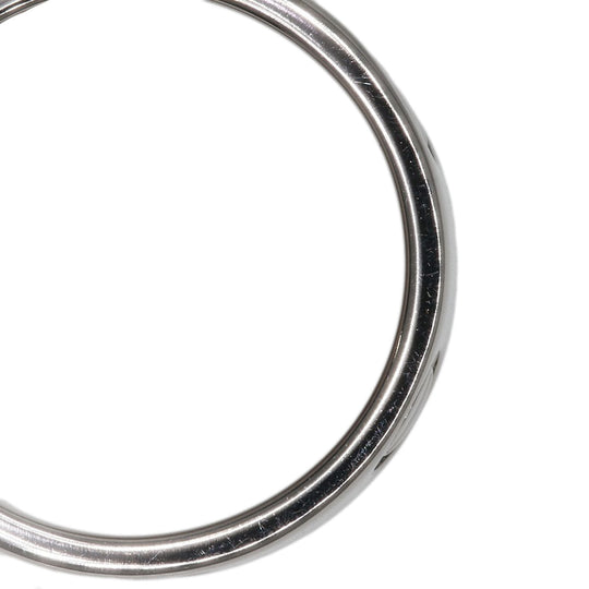 CARTIER Ring K18WG Silver Love Ring #49 Women Used Authentic