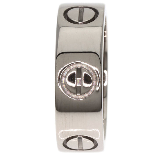 CARTIER Ring K18WG Silver Love Ring #47 Women Used Authentic