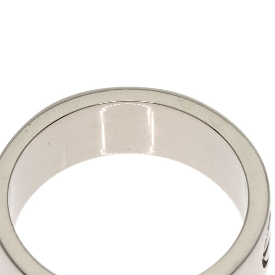 CARTIER Ring K18WG Silver Love Ring #47 Women Used Authentic