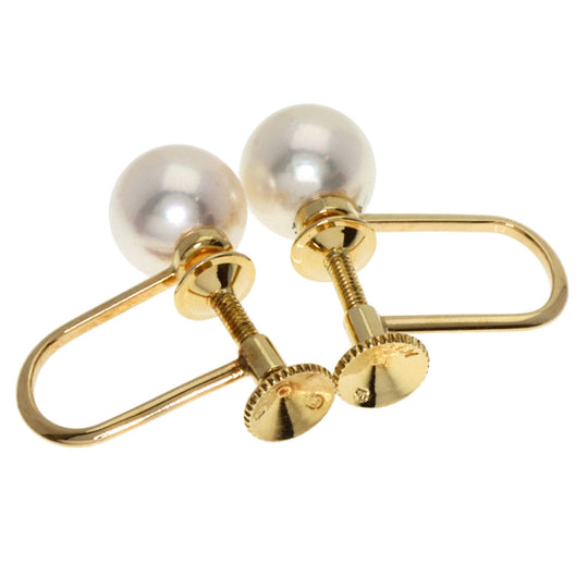 MIKIMOTO Earring 18K Yellow Gold gold Akoya pearl Pearl Women Used Authentic