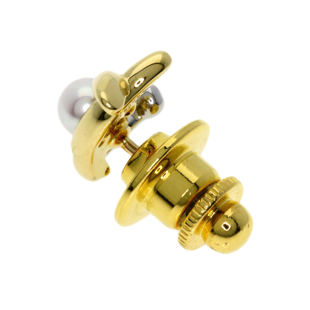 MIKIMOTO Brooch K18YG , PT950 gold Golf Pearl Women Used Authentic