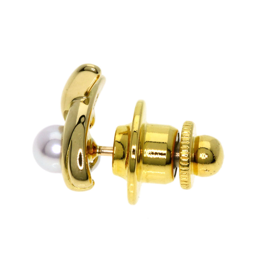 MIKIMOTO Brooch K18YG , PT950 gold Golf Pearl Women Used Authentic